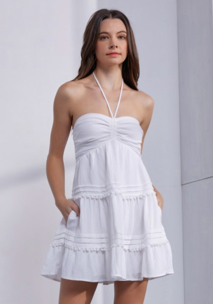 Sunday On The Boardwalk Dress: White