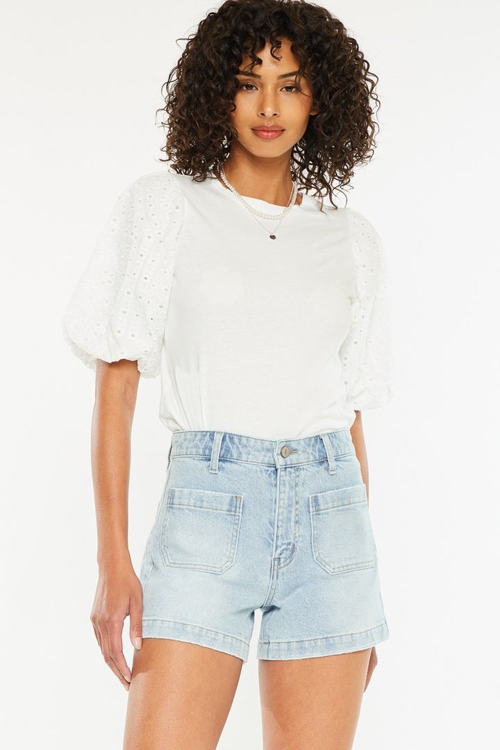 Rhett High Rise A-Line Trouser Denim Shorts
