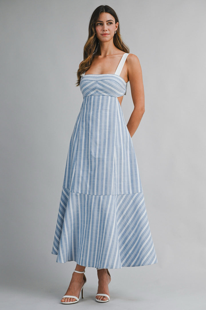 Coastal Crush Striped Midi Dress