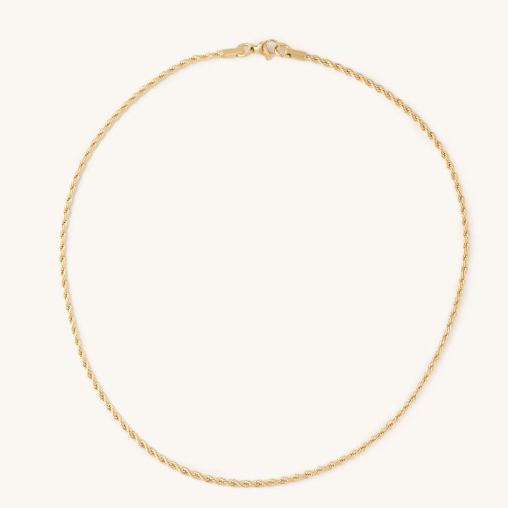 Skinny Rope Necklace {Waterproof}: Gold