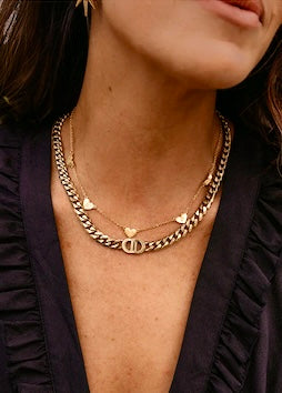 KC Trinidad Cuban Link Chain Necklace: Gold