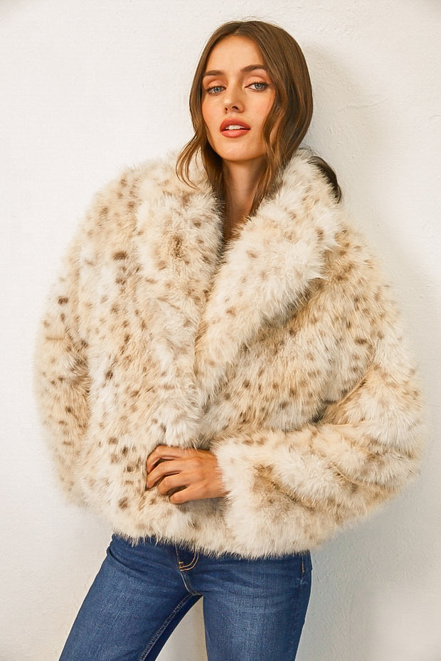 { Pre-Order } Candace Faux Fur Jacket: Cheetah