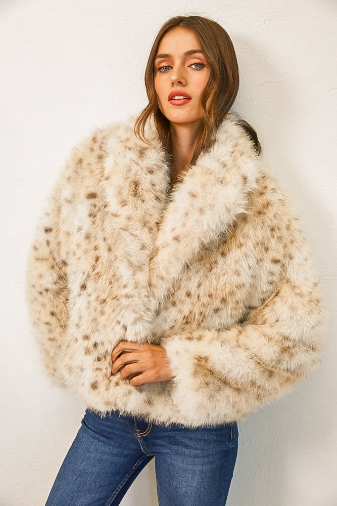 { Pre-Order } Candace Faux Fur Jacket: Cheetah