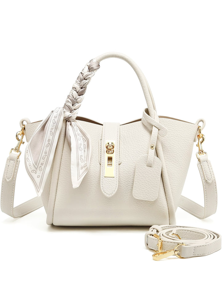 Margot Mini Satchel Handbag-Ecru