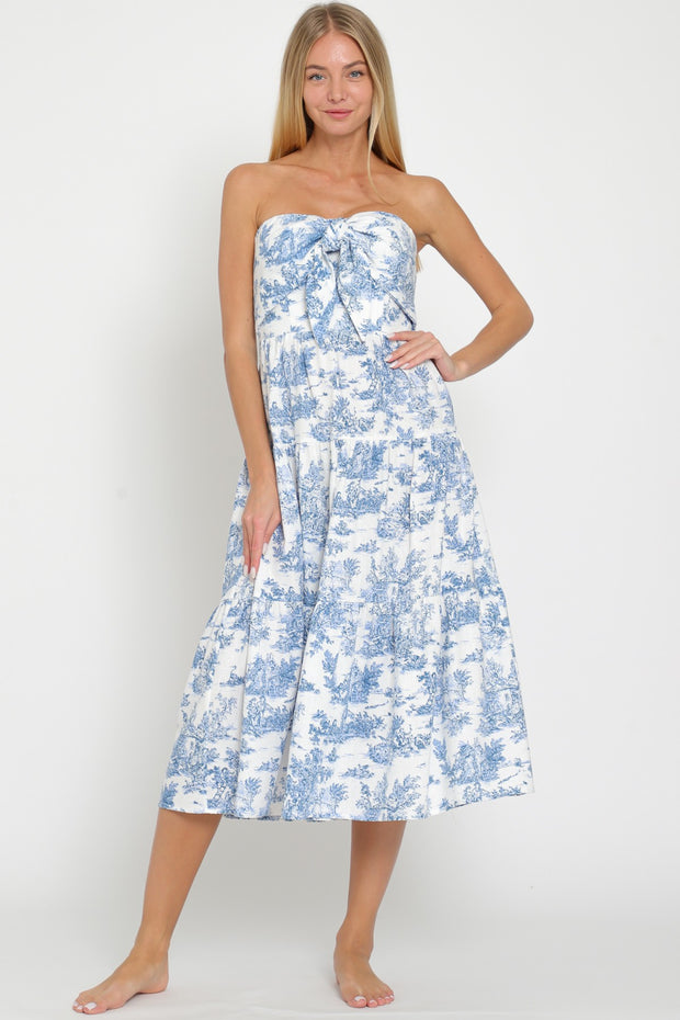 In Paris Tiered Midi Dress