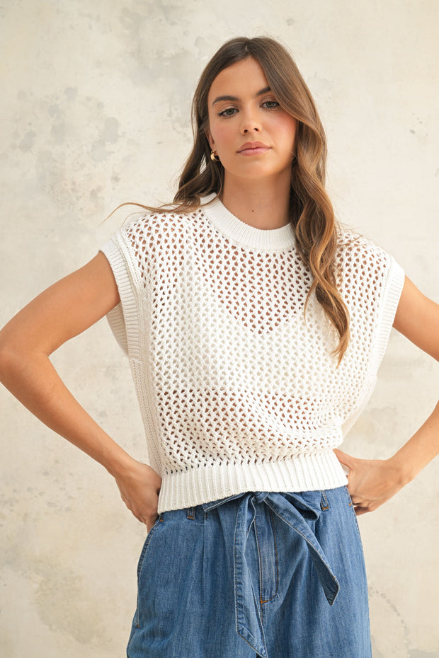 Caroline Crochet Knitted Top