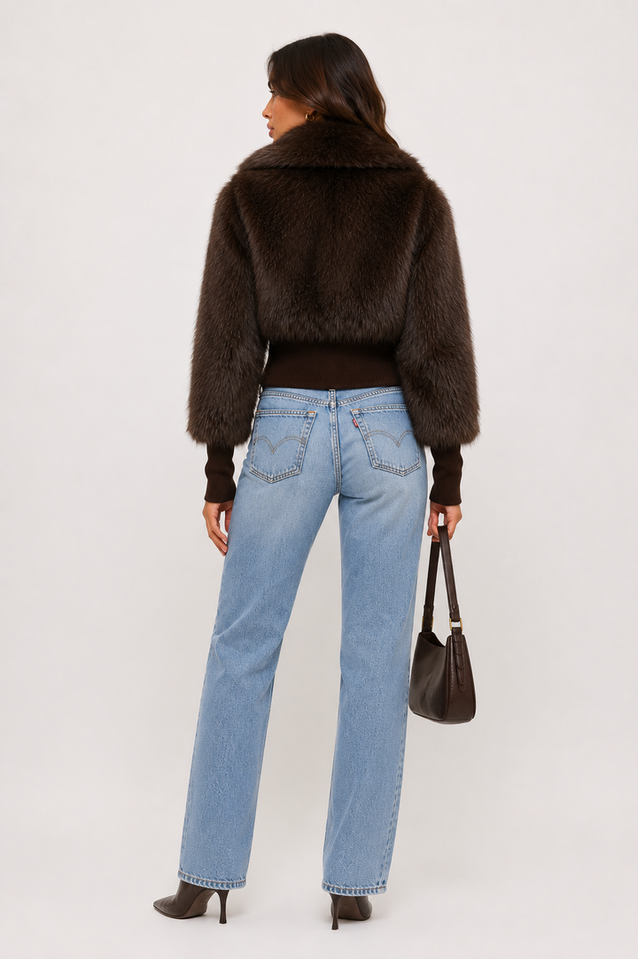 Fiona Fur Jacket: Expresso