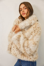 { Pre-Order } Candace Faux Fur Jacket: Cheetah
