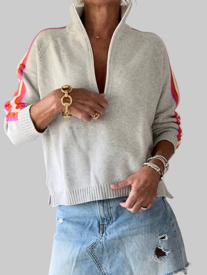 Catch Me If You Can 1/2 Zip Cotton Sweater