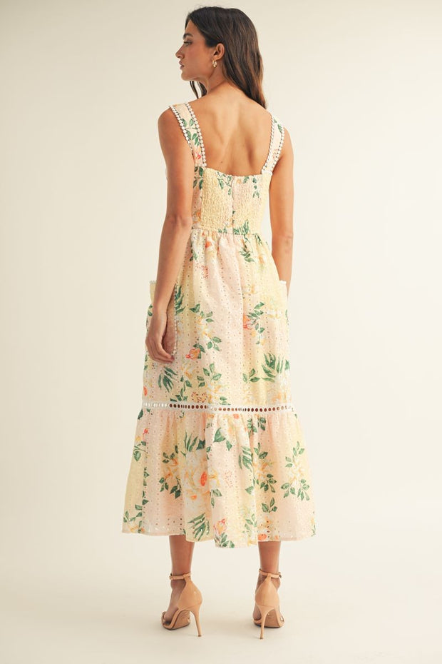 Raise Your Glass Floral Midi Dress