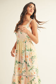 Raise Your Glass Floral Midi Dress