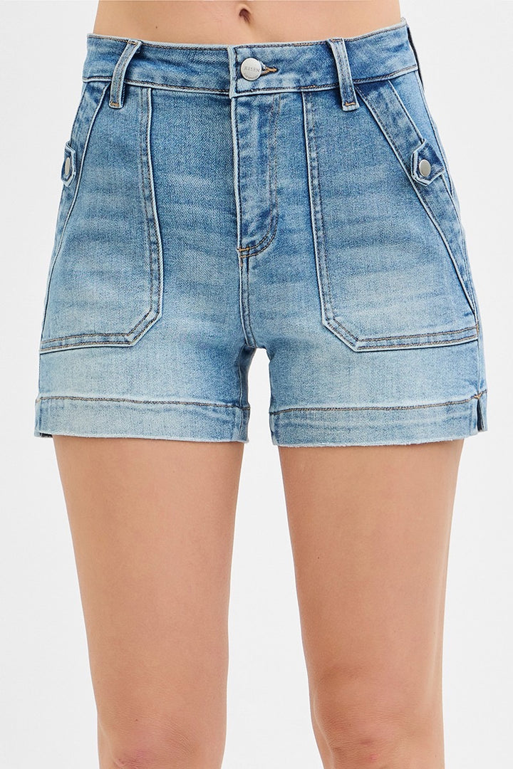 Jessi High Rise Patch Pocket Shorts