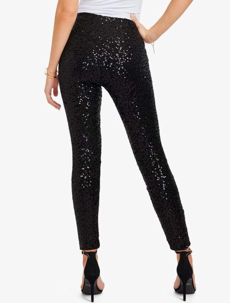 Tinley Sequin Leggings: Black