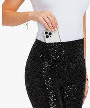 Tinley Sequin Leggings: Black