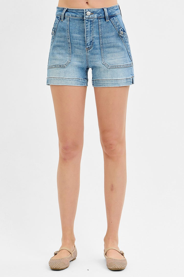 Jessi High Rise Patch Pocket Shorts