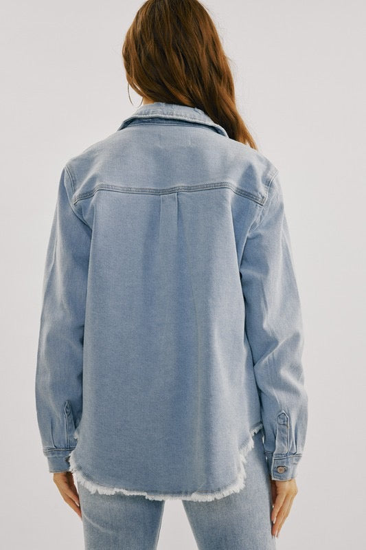 Aiden Button Down Denim Shacket