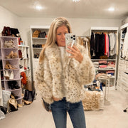 { Pre-Order } Candace Faux Fur Jacket: Cheetah