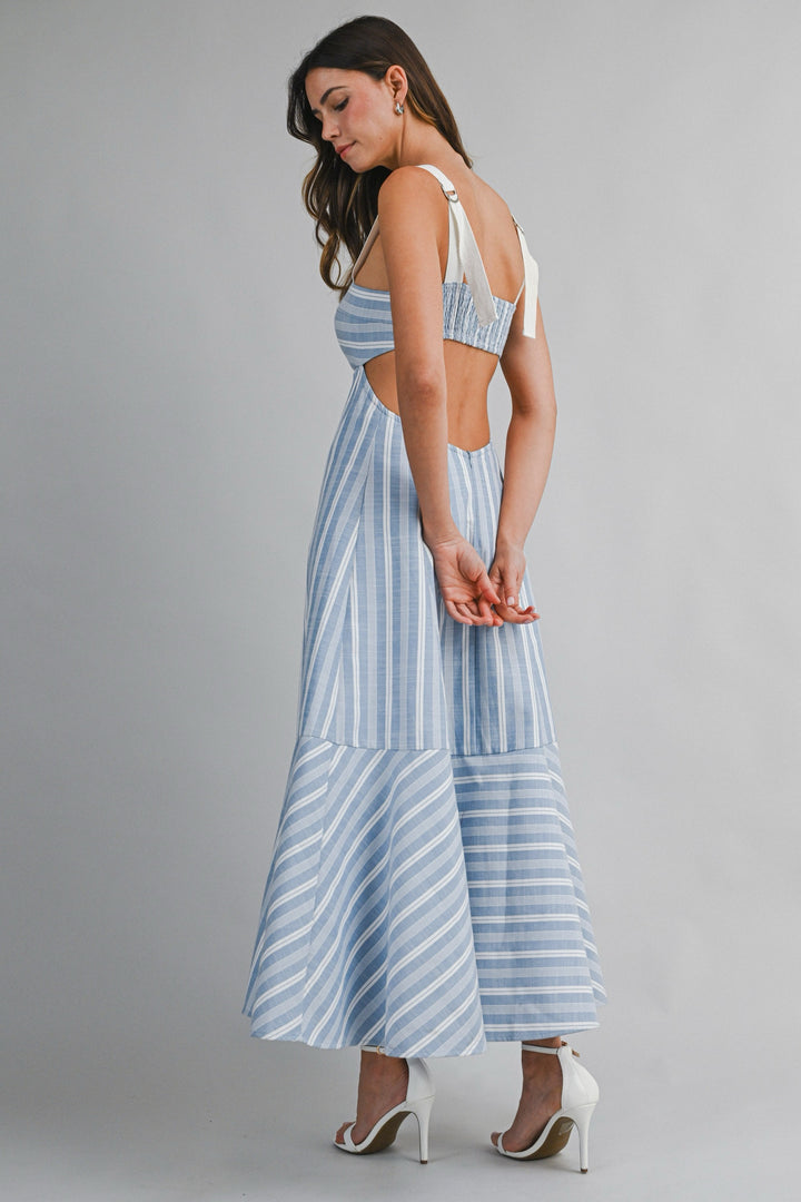 Coastal Crush Striped Midi Dress