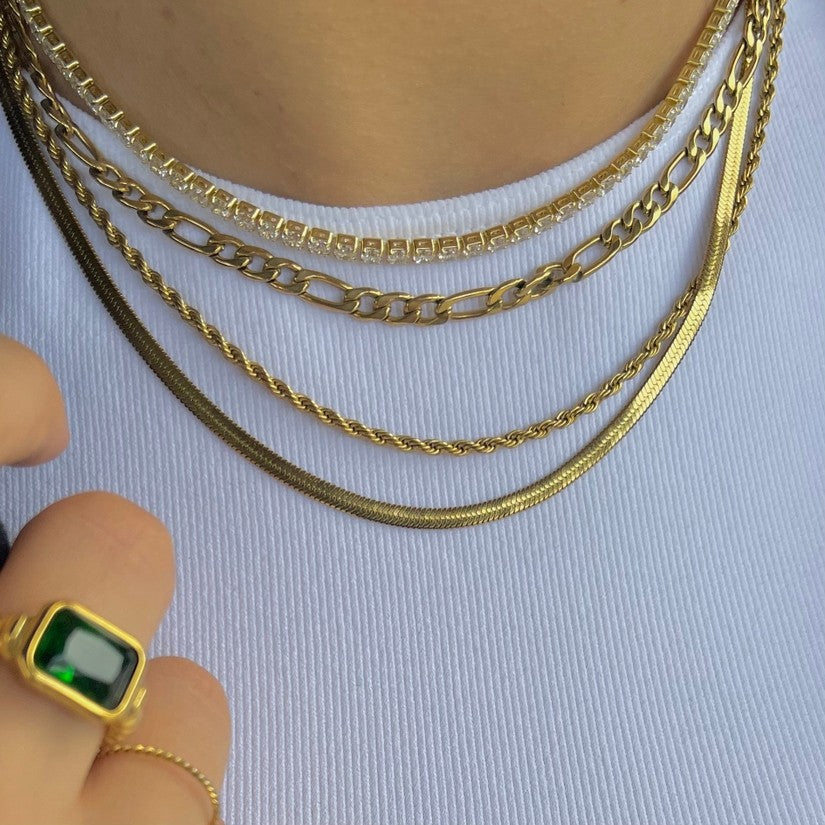Skinny Rope Necklace {Waterproof} : Gold