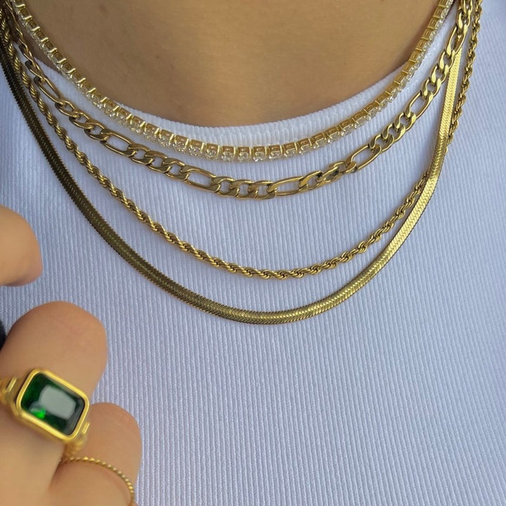Skinny Rope Necklace {Waterproof} : Gold