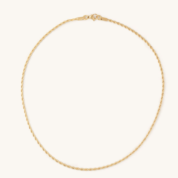 Skinny Rope Necklace {Waterproof} : Gold