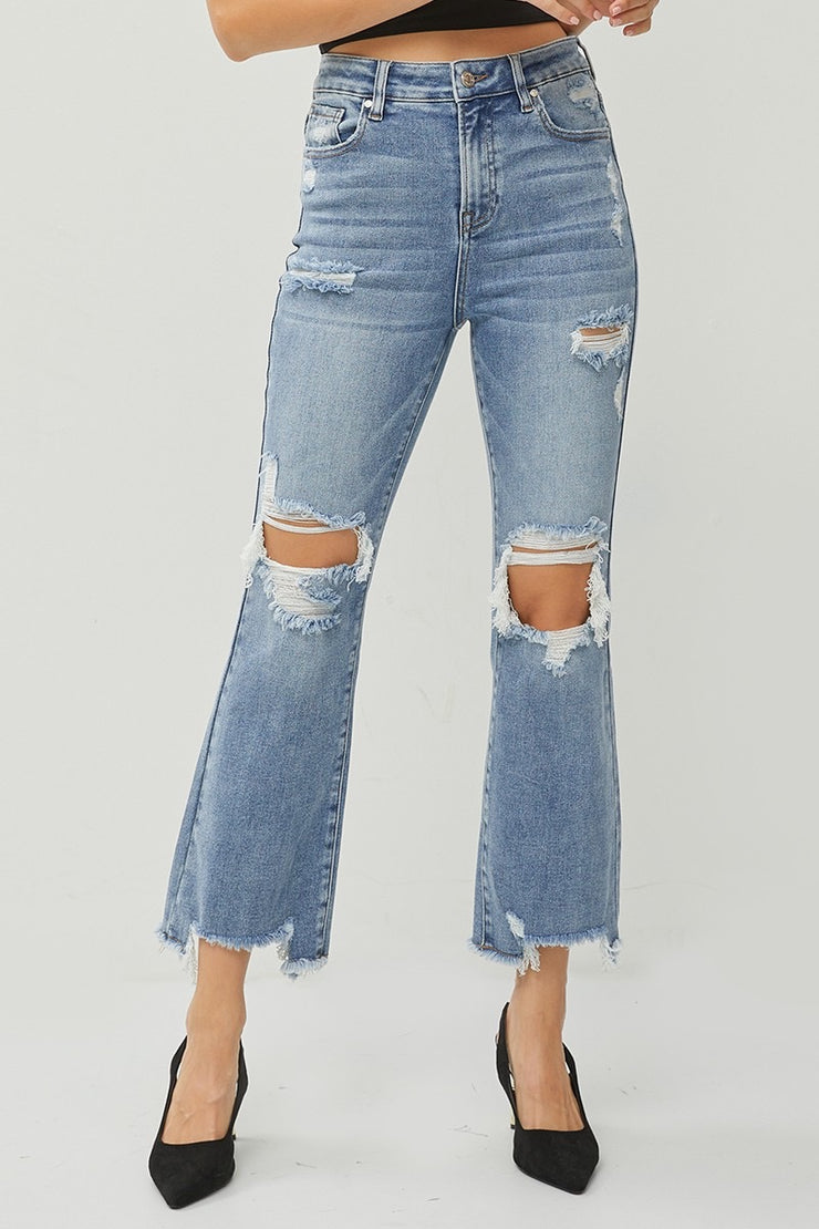 Risen Allison High RIse Crop Ankle Jeans