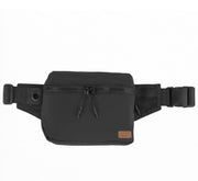 CC BRAND XL Zippered Belt Bag: Black