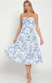 In Paris Tiered Midi Dress