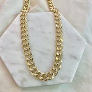 14k Gold Plated Charlie Choker Necklace:Gold