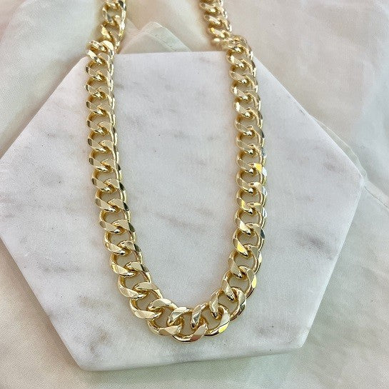 14k Gold Plated Charlie Choker Necklace:Gold