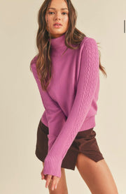 Love In Bloom Turtleneck Sweater: Orchid