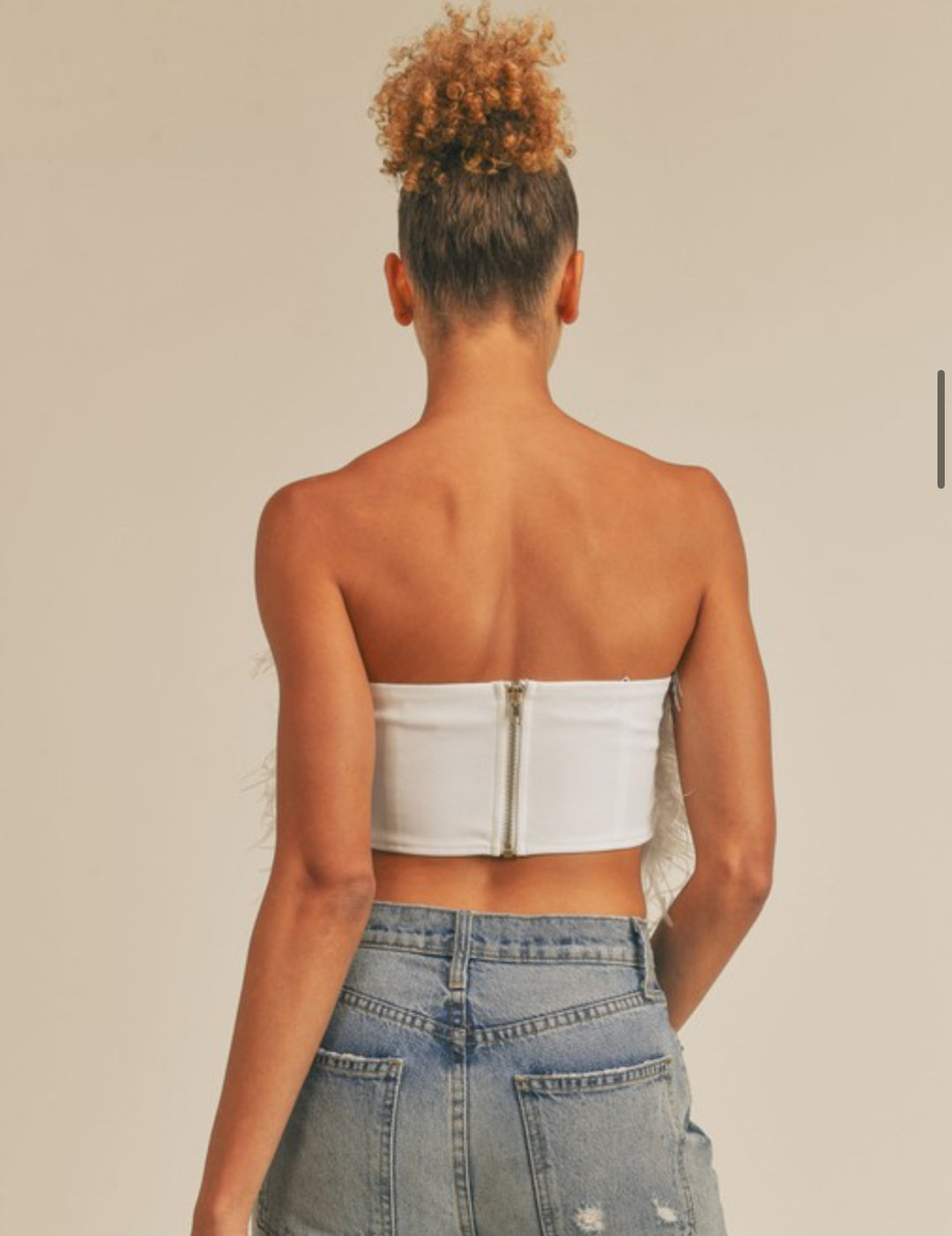 Flirty &amp; Festive Feather Crop Top