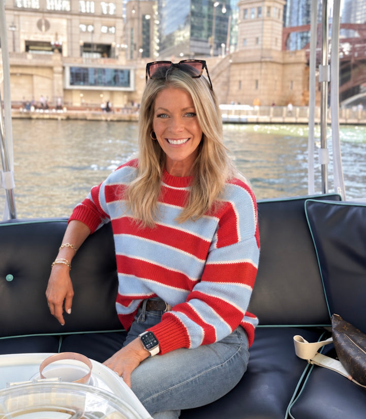 Frankie Rollneck Stripe Sweater