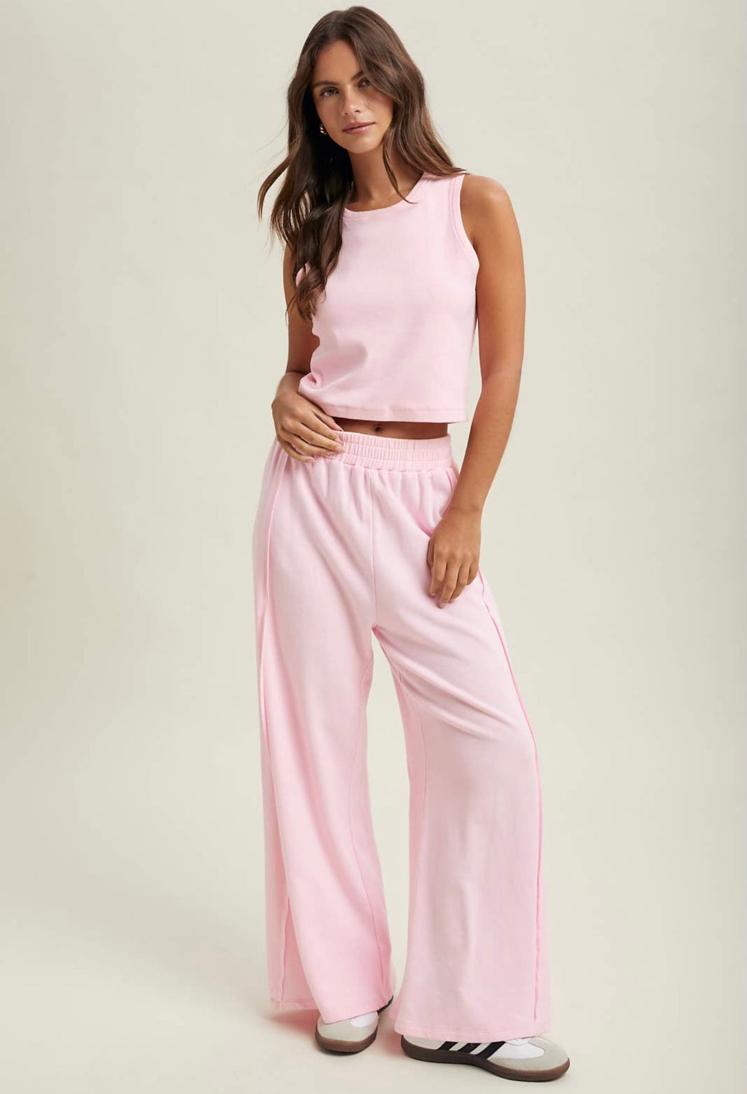 Arlo Knit Lounge Set: Ballet Pink