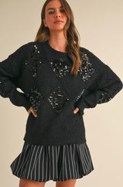 Diana Sequin Embellished Crewneck Sweater