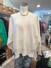 Evie Oversized Sweater: Ivory