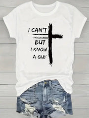 I Can't But I Know A Guy Graphic Tee: White