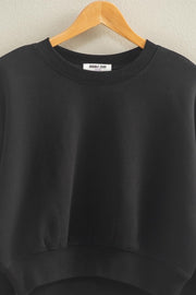 Not So Basic Crop Sweatshirt: Black
