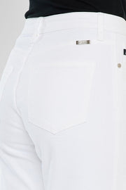 Blakely High Rise Cropped Straight Jeans: White