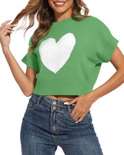 So In Love Cap Sleeve Sweater: Shamrock