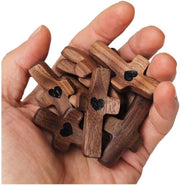 Wooden Worry/Prayer Fidget Pocket Cross