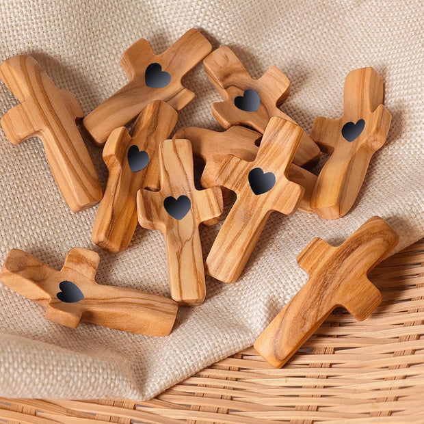Wooden Worry/Prayer Fidget Pocket Cross