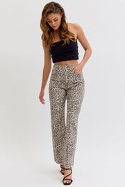 Leopard Super High Rise Straight Leg Dad Jeans