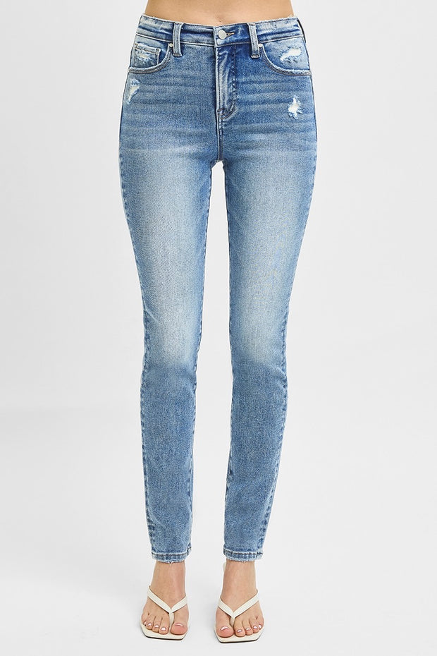Isla Tummy Control High Rise Ankle Skinny Jeans