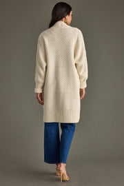 Aubrey Chunky Knit Open Cardigan: Ivory