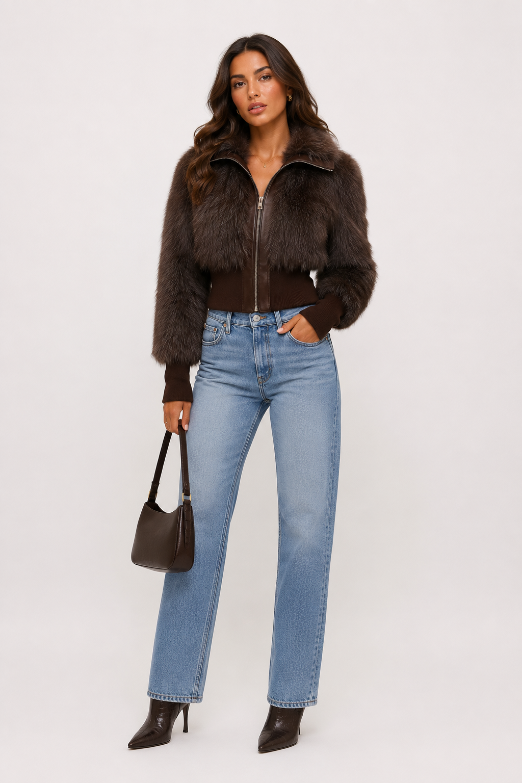 Fiona Fur Jacket: Expresso
