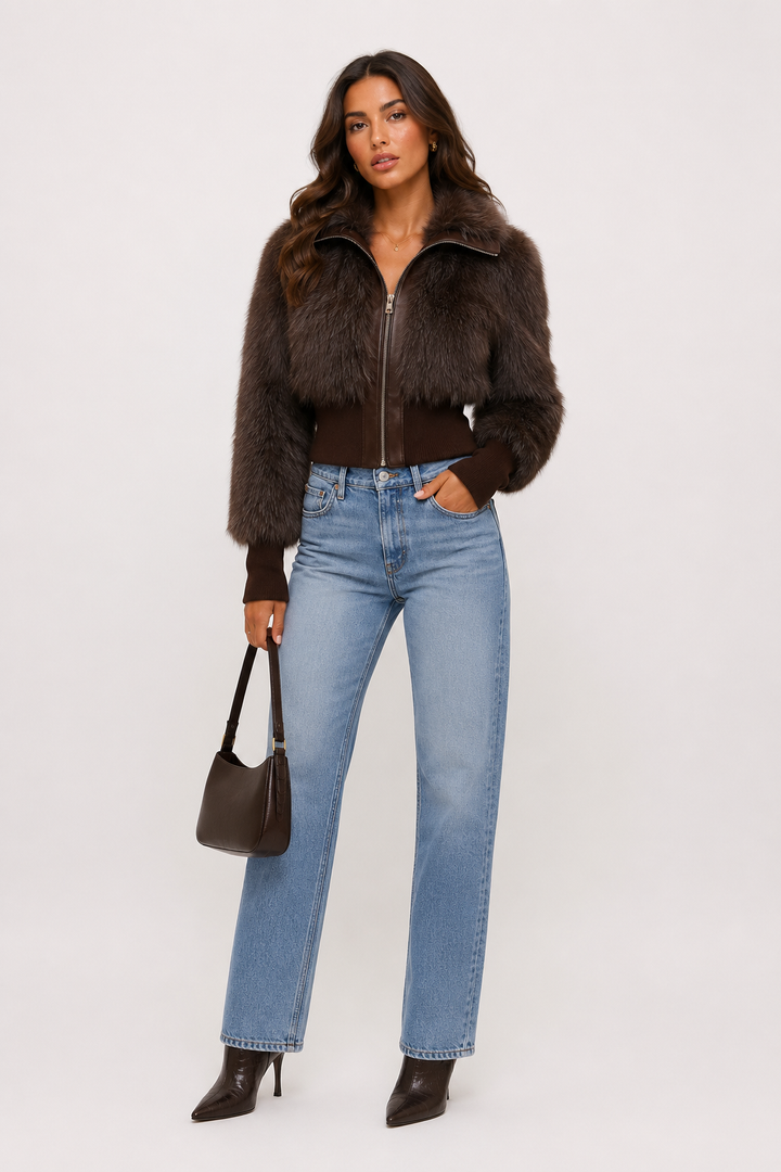 Fiona Fur Jacket: Expresso