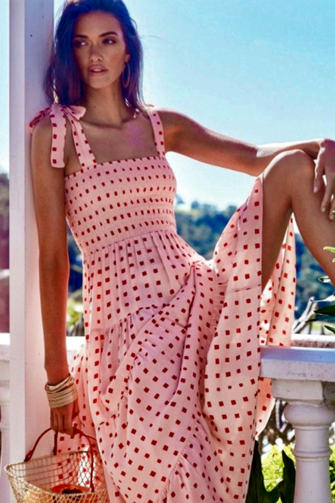 Katie Smocked Maxi Dress: Pink – Closet Runway Boutique