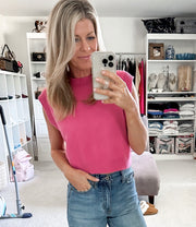 Melissa Sweater Vest: Pink