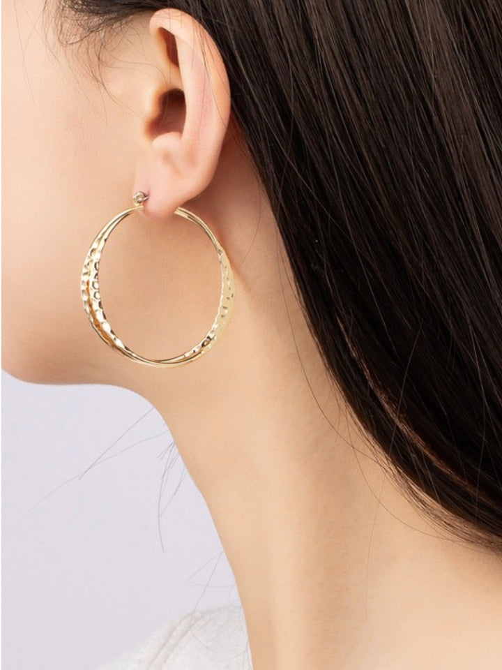 Hammered Hoop Earrings